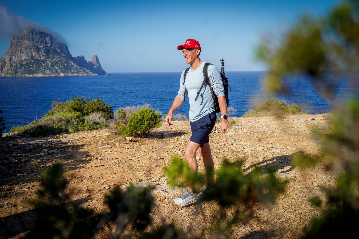 Andy Ramage walking the coast path in Ibiza