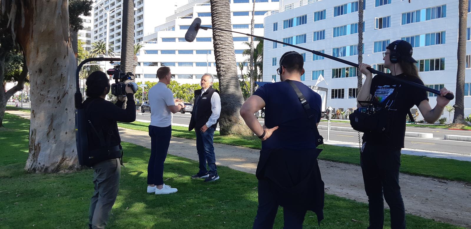 Filming Going Dry on location in Santa Monica
